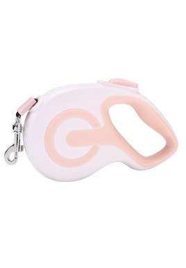 Pink 5 Meter Retractable Dog Leash | Ergonomic Anti-Slip Grip | Heavy Duty Nylon Rope for Small to Medium Dogs