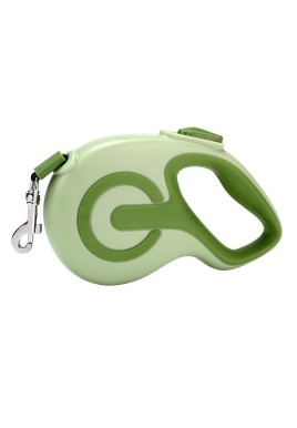 Green 5 Meter Retractable Dog Leash | Ergonomic Anti-Slip Grip | Heavy Duty Nylon Rope for Small to Medium Dogs