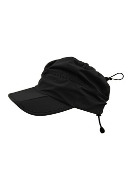 Black Outdoor Quick Dry Sun Hat - Foldable Visor Cap - UV Protection - 55-58cm
