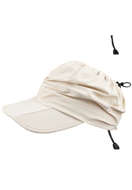 Beige Outdoor Quick Dry Sun Hat - Foldable Visor Cap - UV Protection - 55-58cm