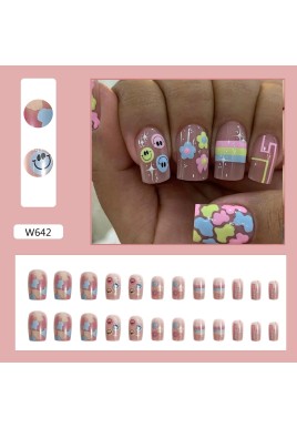 Colorful summer cute child nail tips
