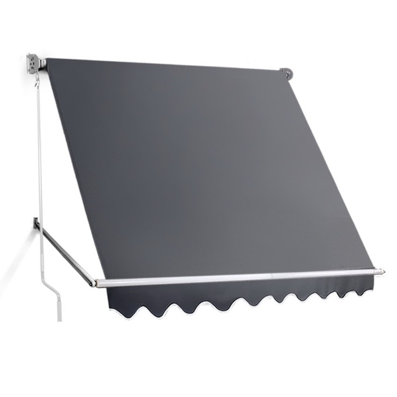 Instahut Window Fixed Pivot Arm Awning Outdoor Blinds Retractable Canopy1.8X2.1M