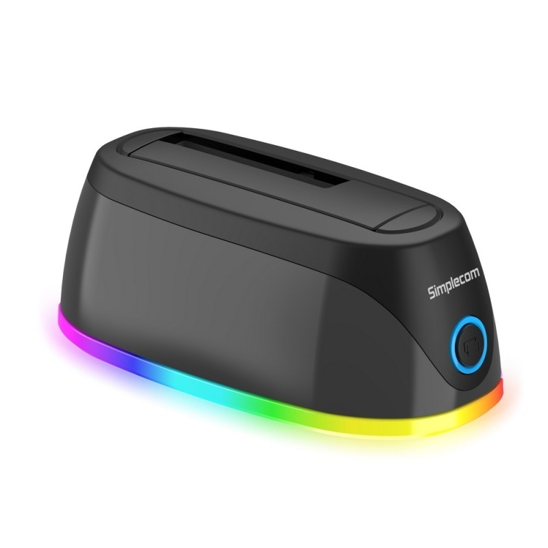Simplecom SD336 USB 3.0 Docking Station for 2.5 and 3.5" SATA Drive with RGB Lighting"