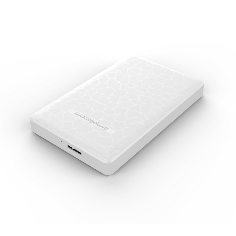 Simplecom SE101 Compact Tool-Free 2.5' SATA to USB 3.0 HDD/SSD Enclosure White