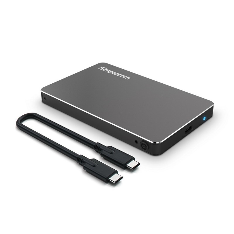 Simplecom SE219 Aluminium Tool-Free 2.5' SATA HDD/SSD to USB 3.1 Type C Enclosure Black