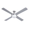 Devanti 52' Ceiling Fan AC Motor w/Light w/Remote - Silver