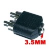 3.5mm 3.5 MM Stereo Female To 2 Rca 2rca Male Adapter Connector
