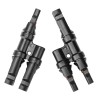 1 Pair 2 To 1 2 branch Waterproof T Branch Cable Connectors Solar PV Panel Connector Male & Female