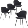 Set of 2 Dining Chairs in Graphite