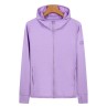 3XL Purple Long Sleeve UV Protection Summer Breathable Knitted Ice Silk Outdoor Sun Protection Clothing - Unisex Thin Sunscreen Shirt